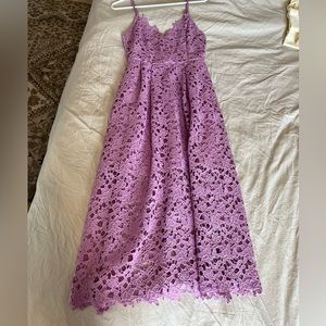 ASTR the label size SMALL purple lace midi dress